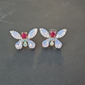 Chic Butterfly Crystal Earrings